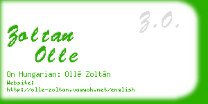 zoltan olle business card