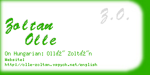 zoltan olle business card